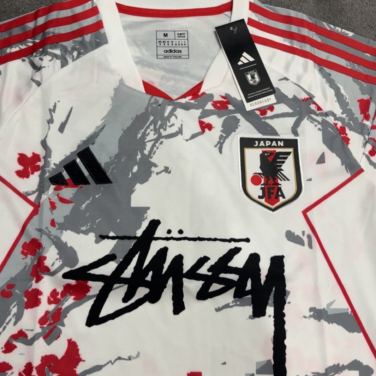 JAPAN X STÜSSY FOOTBALL JERSEY “white and red”